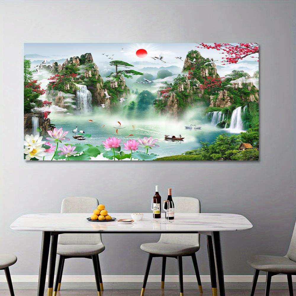 Modern Waterfall Landscape Canvas Painting Posters and Prints Making Gallery Home Decoration Wall Art Painting Frameless