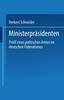 Книга Ministerprasidenten : Profil Eines Politischen Amtes Im Deutschen Foederalismus