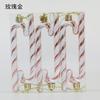 6pcs a Box Christmas Home Decorations Glitter Candy Cane Christmas Tree Decorations