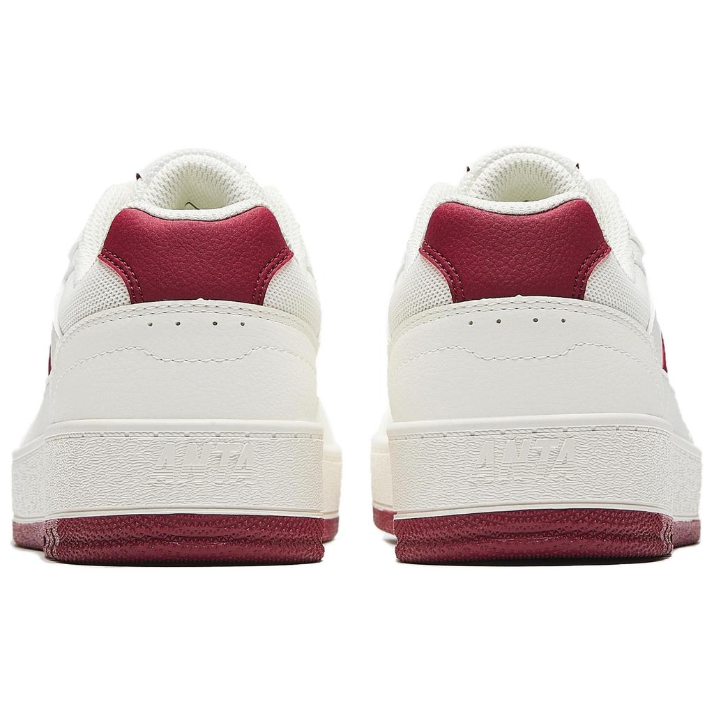 Anta Year 2 Simple Versatile Classic Fashion Durable Lightweight Low-Top Skate Shoes Women Sneaker White Red 922548068-6