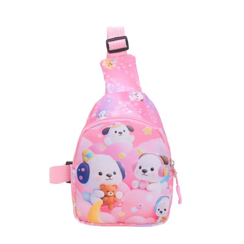 Cartoon Kids Chest Bag With Polyester Lining For Daily Use Suitable For Toddlers