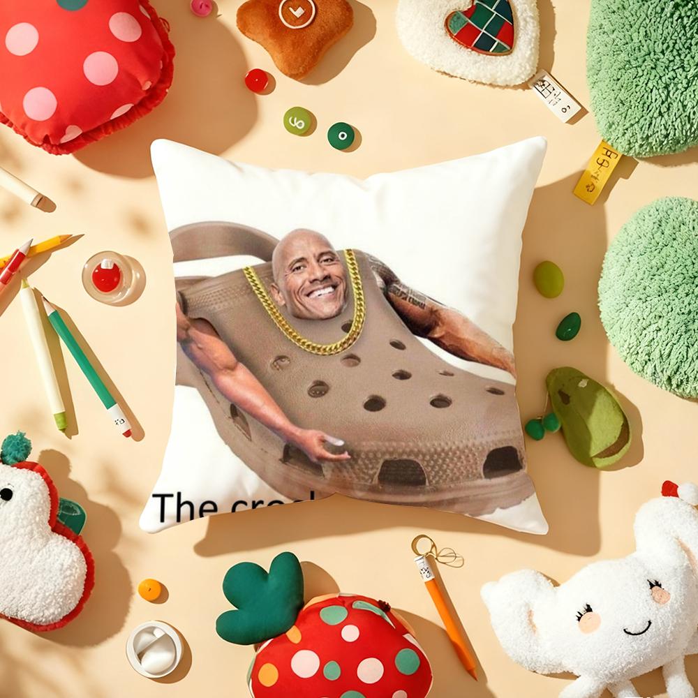 Dwayne The Rock JJohnson MMeme Cushion Cover Plush Fabric Soft DoubleSided Printed Sofa Warm Winter Home Gift Pillow Cover