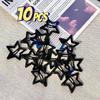 10 шт., черные и серые шпильки-невидимки для девочек, крутые металлические заколки для волос BB, пентаграмма, аксессуары для головных уборов в стиле Харадзюку