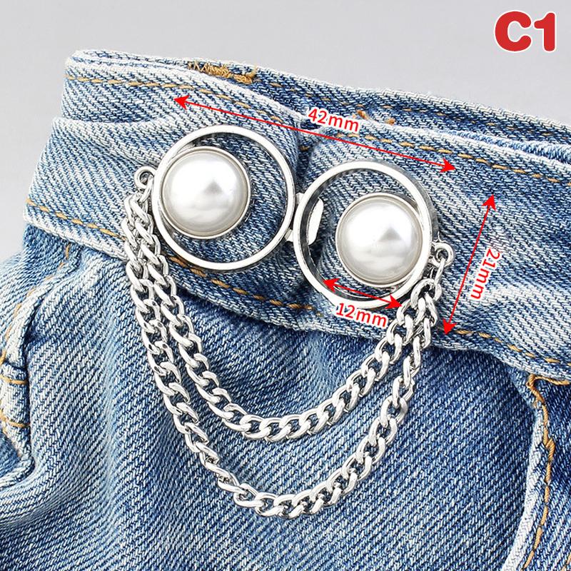 Джинсы Пуговица Регулятор Для Брюк Юбки Кнопка Жемчуг Кисточка Застежка Брюки Булавка Для Бесшовных Джинсов Пряжка Для Талии Аксессуары