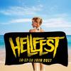 Знаменитый музыкальный фестиваль H-Hellfest Микрофибровое одеяло Быстросохнущие пляжные полотенца Большой размер с принтом Супервпитывающее полотенце-одеяло