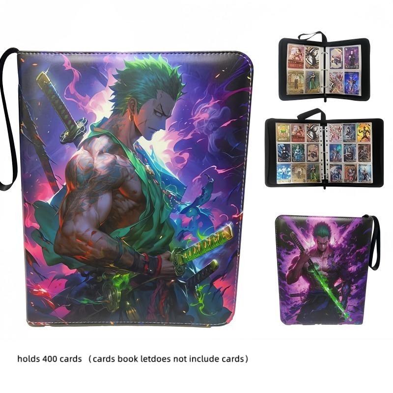 Anime 400/900 Pcs Card Album Book Folder 4/9 Card Slots Collections Zipper Double Pocket Card Binder Holder Gift