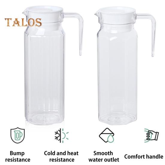 Кувшин для холодной воды 1,1 л, большая емкость, прозрачный диспенсер для напитков, герметичный кувшин с крышкой, носиком, лимонад, сок, напиток, банка для горячих и холодных напитков