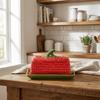Strawberry Shape Butter Freshness Jar Ceramic Chopstick Tube Butter Box Butter Dish  Restaurant