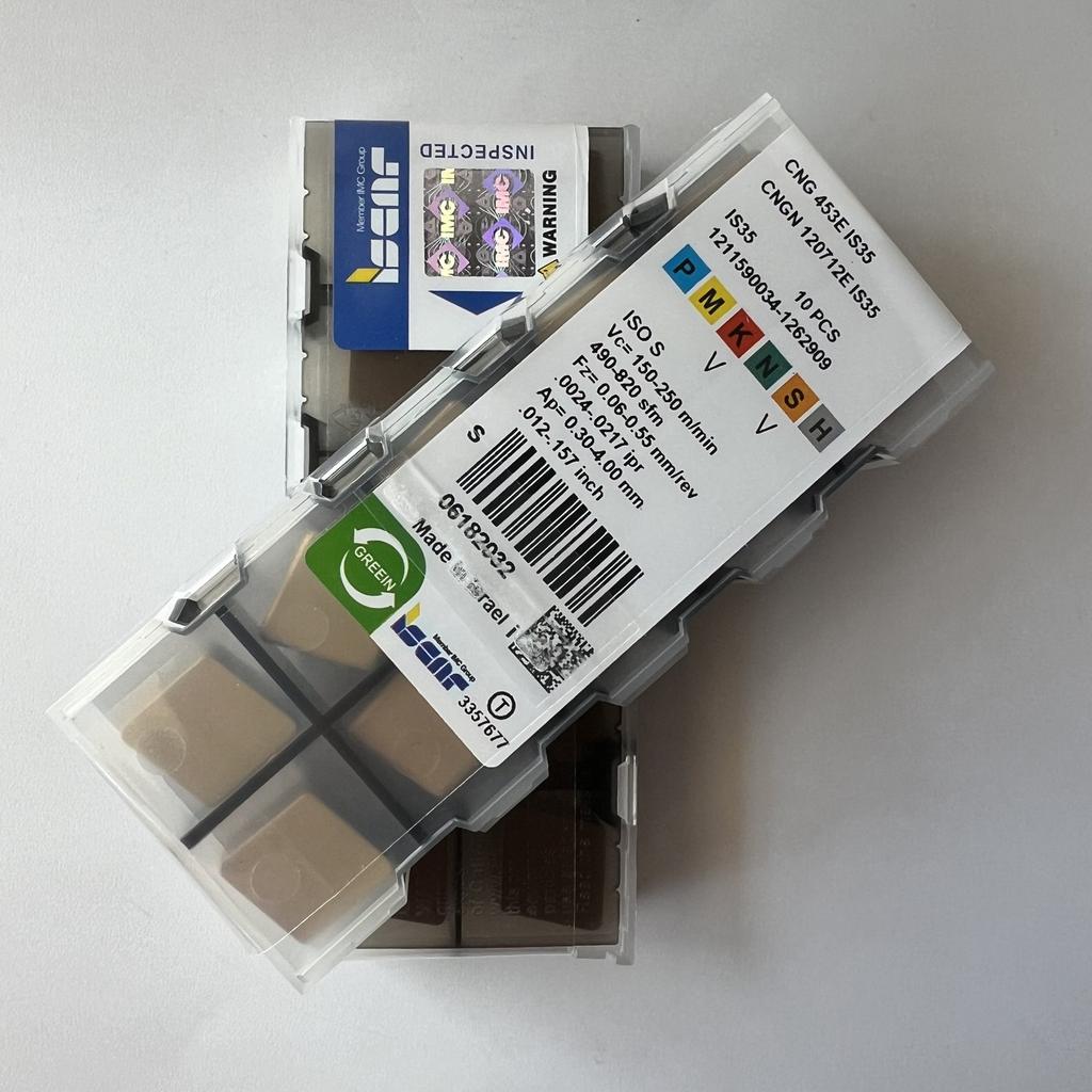 ISCAR / CNGN120712E IS35 / Industrial indexable carbide inserts 10 Pcs