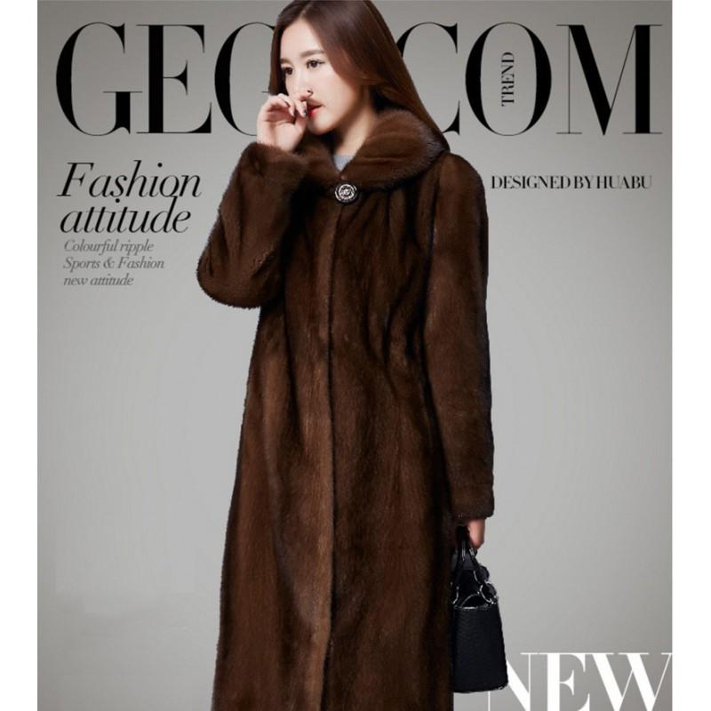 2026 Fall Winter Long Faux Fur Coat Women Hooded Commuter Style