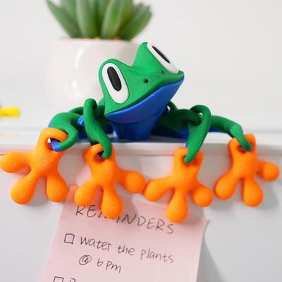 Магнитная 3D-печатная игрушка-лягушка с подвижными суставами Магнит на холодильник в виде лягушки с шарнирным соединением