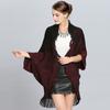 New Fashionable Fur Collar Thickened Warm Shawl Large Size Loose Knitted Cardigan Jacket Female
