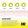 [1 Set] DR DR-NMCE10 10-46 Neon Multicolor Electric Guitar Strings