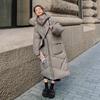 Winter New Down Cotton-Padded Jacket Comfortable Jacket Women's Long Over-the-knee Hood Loose Joker Warm Casual Outcoat