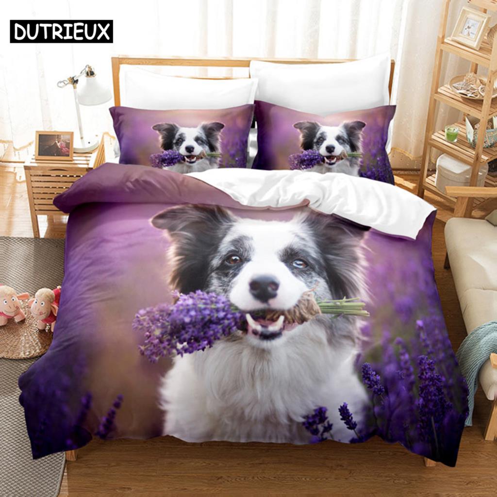 Фиолетовый комплект постельного белья, пододеяльник, одеяло, наволочка, 3D одеяло, лаванда, бабочка, двойной, полный, King Queen, Twin Single