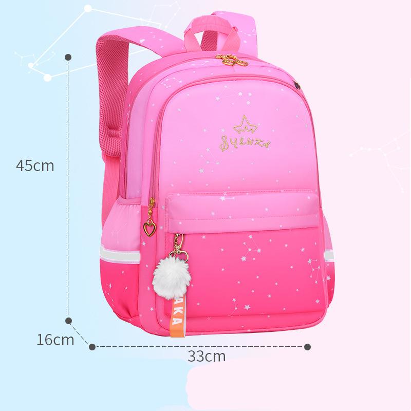 Градиентный розовый рюкзак для девочек и мальчиков, космический рюкзак, детские школьные сумки, студенческие Mochila, 3-6 классы