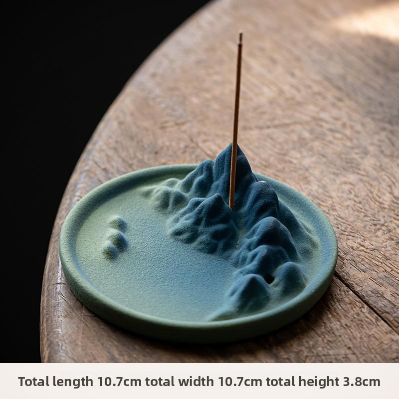 Ceramic Incense Burner Backflow Waterfall A Thousand Miles of Rivers and Mountains Zen Home Decor for Living Room