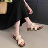 Thick-soled One-word Slippers for Women To Wear In Summer, New Slope Heel Sandals, French Gentle Fairy Wind Open-toed Beautiful Sandals