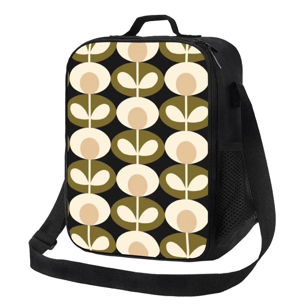 Скандинавские цветы Многостебельный Изолированная сумка для ланча Orla Kiely для школы, офиса, герметичный кулер, термо-ланчбокс, детский