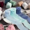 Frayed Edged Wrinkle Chiffon Silk Ribbon Handmade Ripped Wedding Flower Bouquet