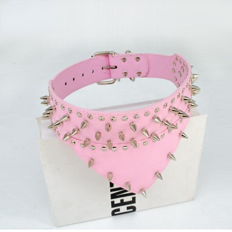 Collar Pet Spikes Triangle Scarf Antibite Dog Leash Pet Supplies Medium And Large Circle Dog Collar Protection