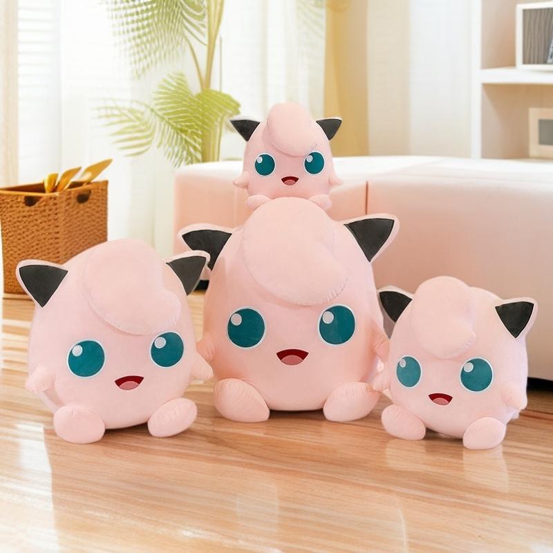 Cute Jigglypuff Pokémon Plush Toy Soft Anime Jigglypuff Stuffed Pillow Pink Room Decor Doll Girlfriend'S Birthday Gifts