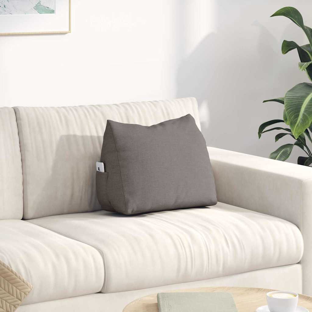 Back Cushion Taupe 45 x 20 x 35 cm Fabric