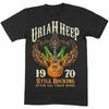 1970 Still Rocking Uriah Heep Футболка Группы Классическая Черная Унисекс S-5XL E1298 Унисекс Футболка