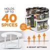 SPICE SPINNER Kitchen Rotating Seasoning Rack Double Layer Seasoning Salt Sugar Bottle Storage Rack Household Storage Artifact