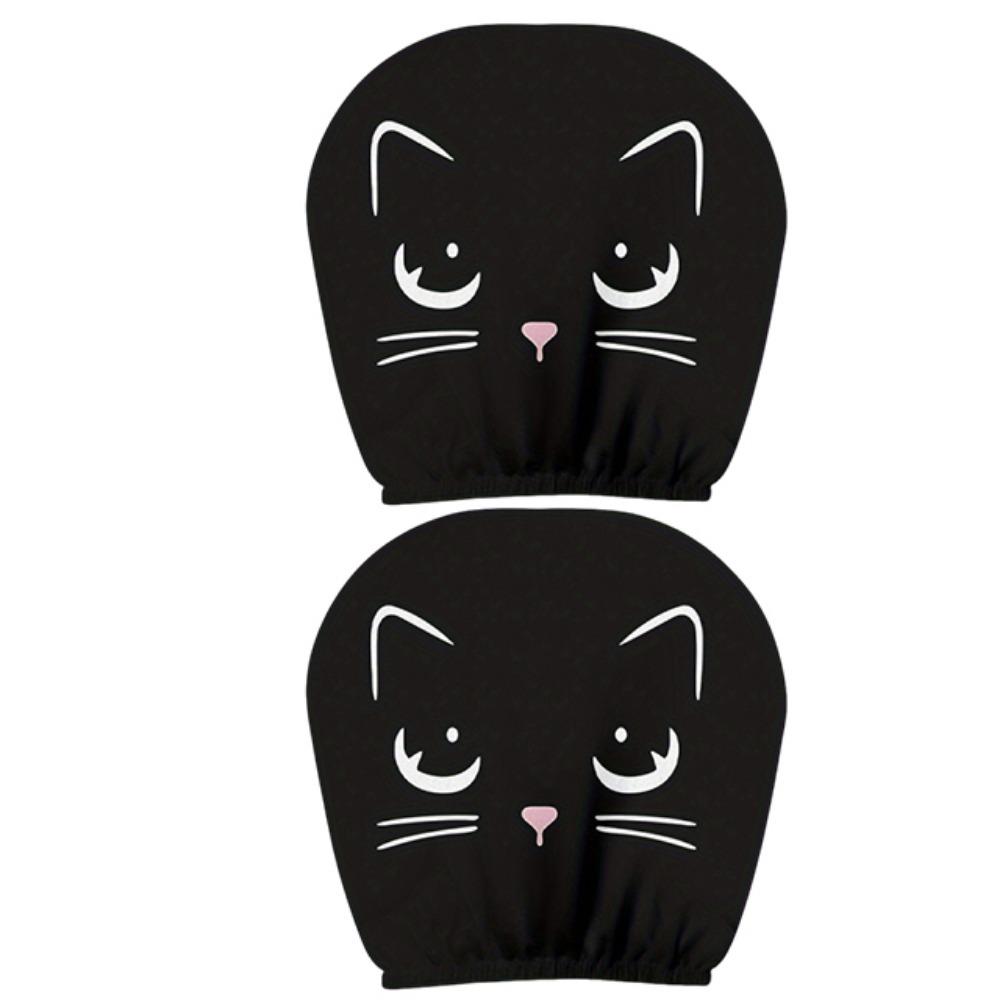 2Pcs Cartoon Car Pillowcase Exaggerated Car Seat Headcover Halloween Christmas Holiday