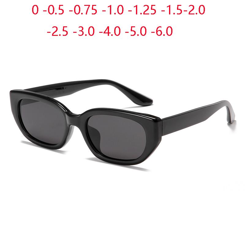 Cat Eye Myopia Sunglasses With Degree Women Men Anti-Glare Shortsighted Prescription Glasses Diopter 0 -0.5 -0.75 To -6.0