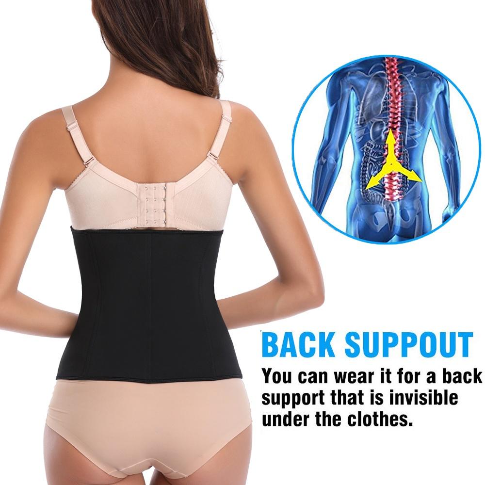 Men Women Waist Trainer Corset Zipper Hook Shapewear Tummy Double Control Body Shaper Waist Belt Faja