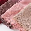 Solid Color Silk Scarf Lace Edge Ramadan Headscarf Versatile Headwraps  Women Headwear