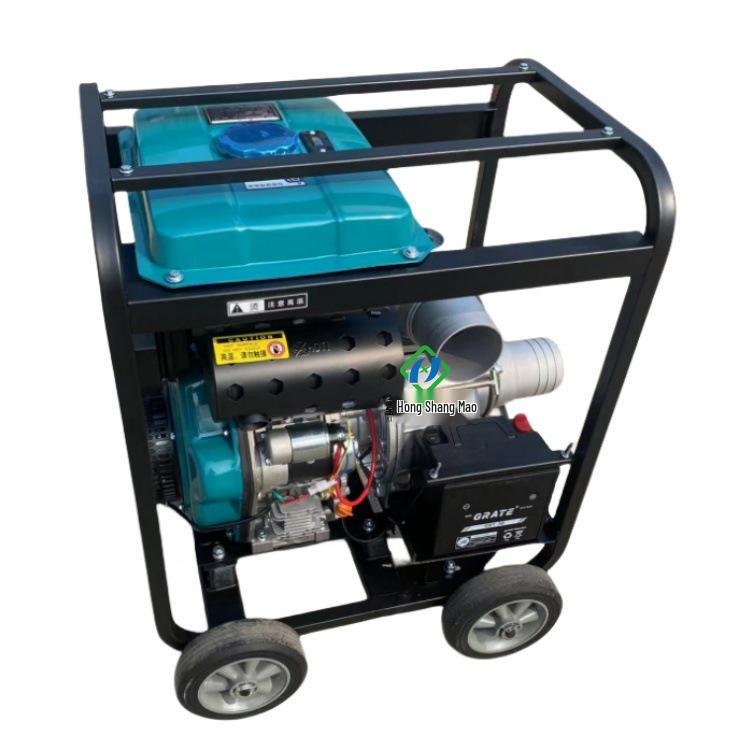 4-inch Diesel Self-Priming Water Pump with Four-Wheel Cart for City Drainage and Flood Control