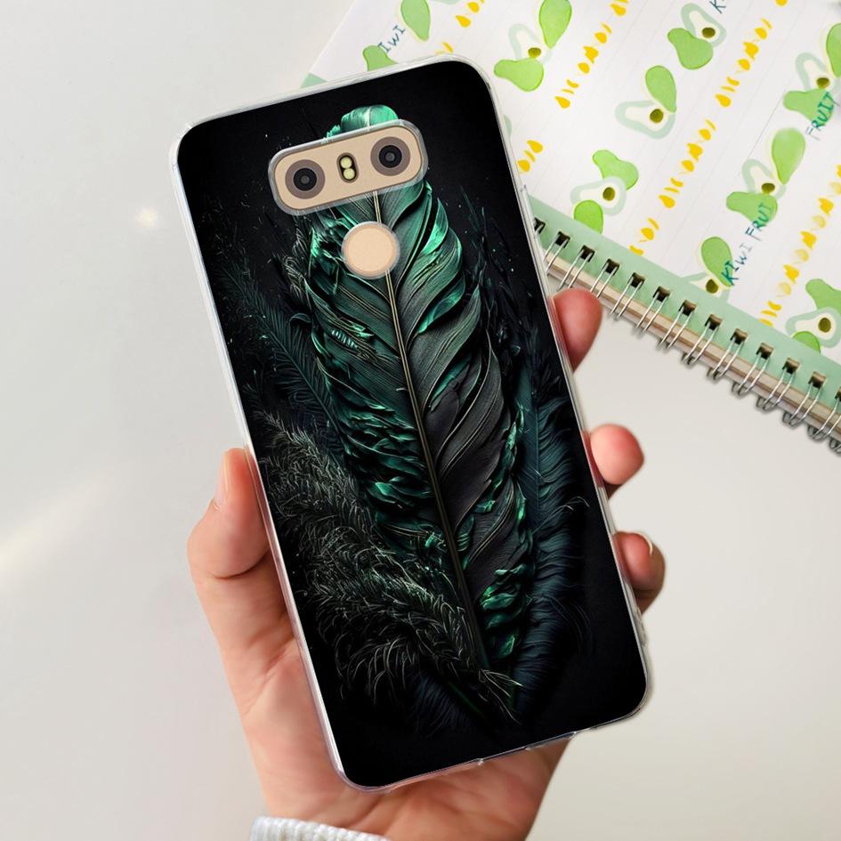 Чехол для LG G6 Plus LGM-G600K Чехлы для телефонов Популярный Цветок Мягкий Силикон Прозрачный Защитный Корпус Для LG G6 G 6 LG6 LGG6+ Задняя Крышка