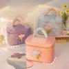 Large Capacity Storage Box Bag Travel Cosmetic Bag Portable Tulip Makeup Pouch Corduroy Zipper Toiletry Cases