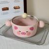 Корейская милая керамическая миска для лапши быстрого приготовления с крышкой, миска для лапши быстрого приготовления для студенческого общежития, порошок улитки, личная миска