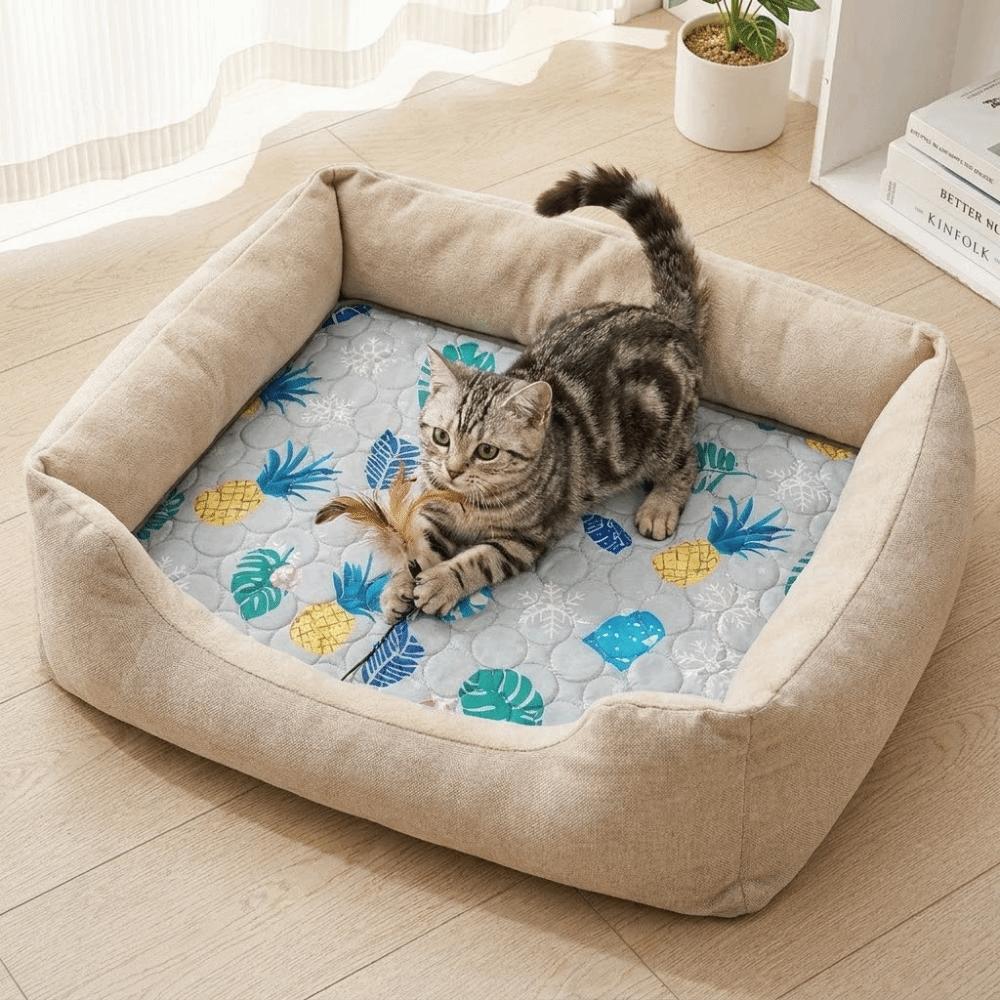 Breathable Dog Cooling Pad Soft Dog Sleeping Mat Cartoon pattern Cat Nest Bed Dog Crate