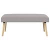 Bench Uni Light Gray 110 x 40 x 46 cm Boucle