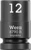 WERA Drive Hex Impact 12mm 30mm Overall 005503 3/8" Socket, Hex, Length,