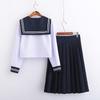 Sailor Suit Cosplay Dance Performance New School Costume Top and Bottom Set JK Uniform [FARFADET] 3-Piece (S)