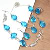 Topaz Blue London Jewelry Set  Gemstone Necklace Gift Sterling