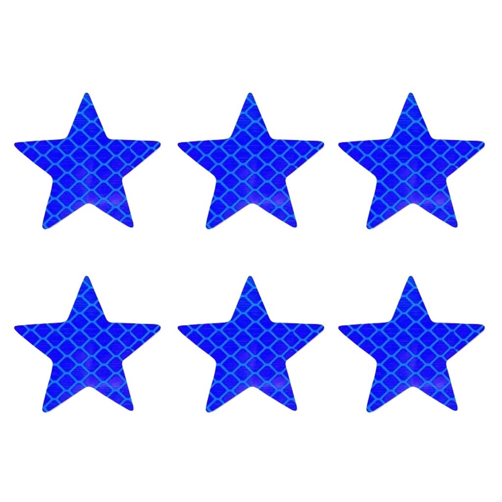 Pack of 6 Reflective Star Stickers for Vehicle Exterior Decoration Enhancing Nighttime Safety Offering High Visibility