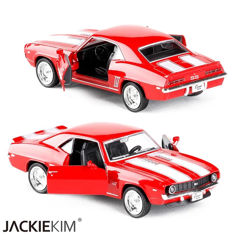 Македа1:36 Chevrolet США 1969 Camaro SS Винтажный Матовый Черный Литой Металлический Модель Автомобиля Игрушка Для Коллекции Подарок Детям