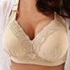 Модные дышащие бюстгальтеры больших размеров, регулируемый кружевной бюстгальтер, женское нижнее белье без стального кольца, удобный бесшовный бюстгальтер с вышивкой