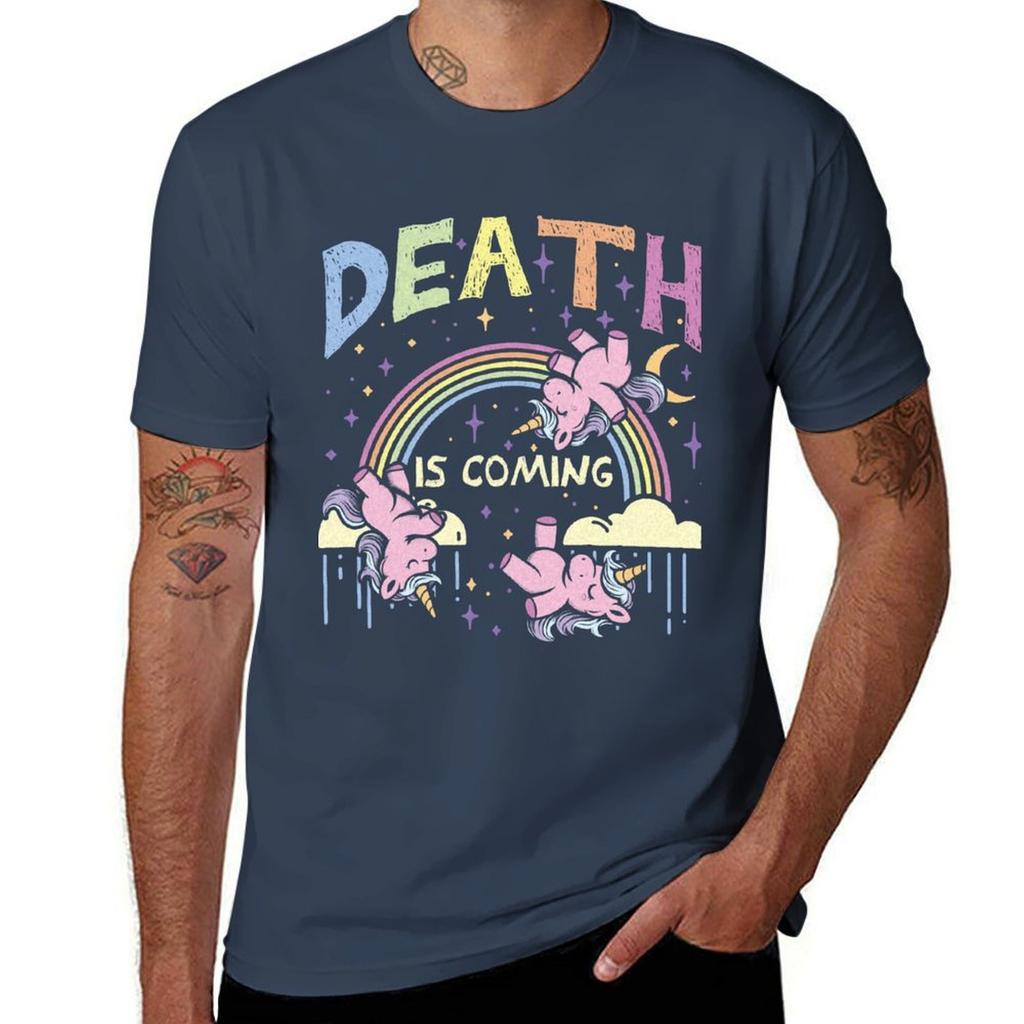 Death is coming T-Shirt cotton t shirts man 100% t shirts for man pack white man t shirts high quality luxury brand T-Shirt