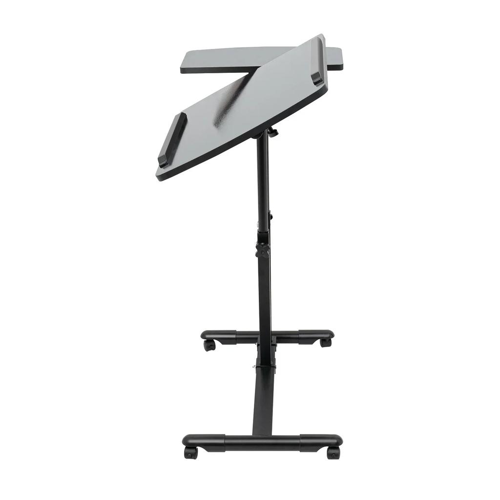 Tattoo Table Station Dual Countertops Universal Wheels | Height Adjustable - Portable Mobile Tattoo Station with Arm Rest Stand