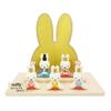 Yoshitoku Miffy Dick Miffy Compact Picture Perfect for Hinamatsuri Peach Present Dolls, Porcelain, Five-Person Set, 183122, Bruna, Dolls, 25x17x21cm,