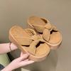 Fashion 7CM Casual Wedge Slippers for Women Summer Non Slip Platform Sandals Woman Open Toe Comfortable Female Chunky Beach Slippers