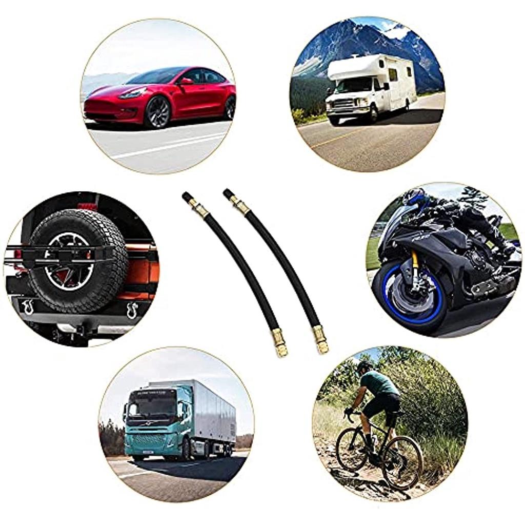 2 шт. Адаптер-удлинитель клапана шины 160 мм Гибкая резиновая удлинительная труба клапана шины для автомобиля RV, мотоцикла, грузовика и шоссейного велосипеда MTB